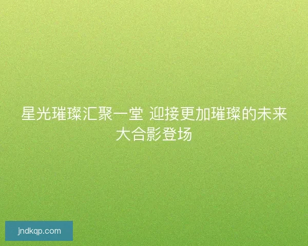 星光璀璨汇聚一堂 迎接更加璀璨的未来大合影登场